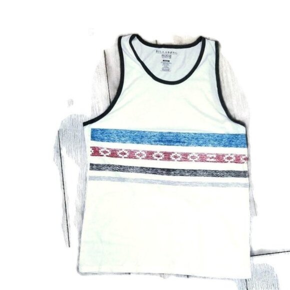 Billabong Men's Tank Top Size M Recycler Series Aztec Strip - Picture 4 of 4